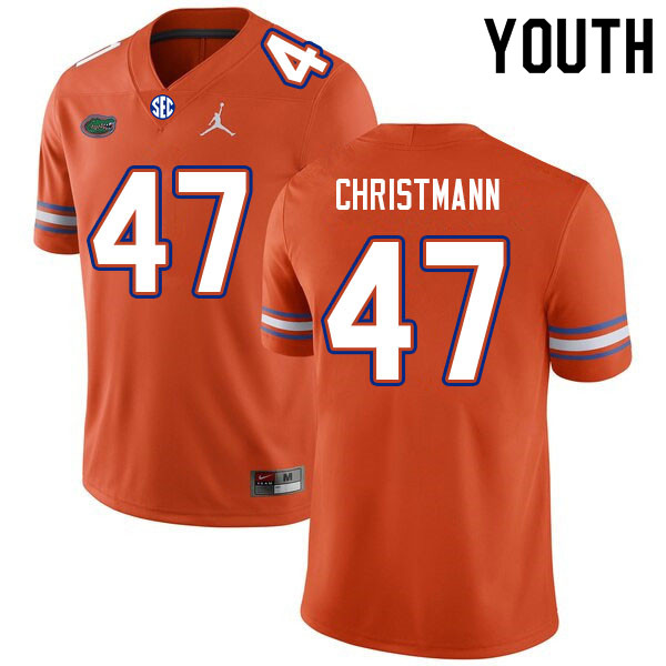 Youth #47 Jace Christmann Florida Gators College Football Jerseys Sale-Orange - Click Image to Close